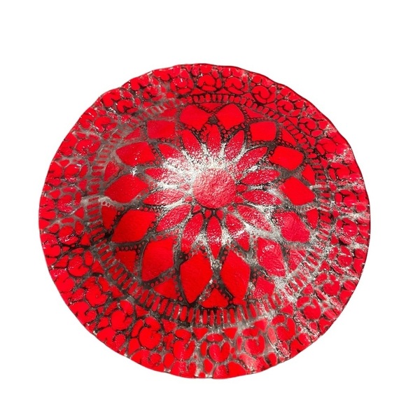 Sydenstricker Red Fused Glass 6” Trinket Dish - Picture 5 of 10